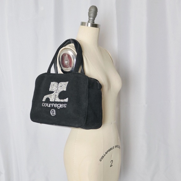 Courreges Sequined Felt Bowling Bag - Picture 2 of 9